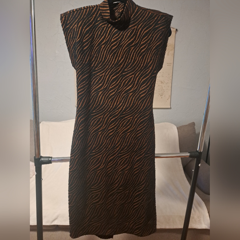 Backless 80's Animal-Print Body Con Party Dress